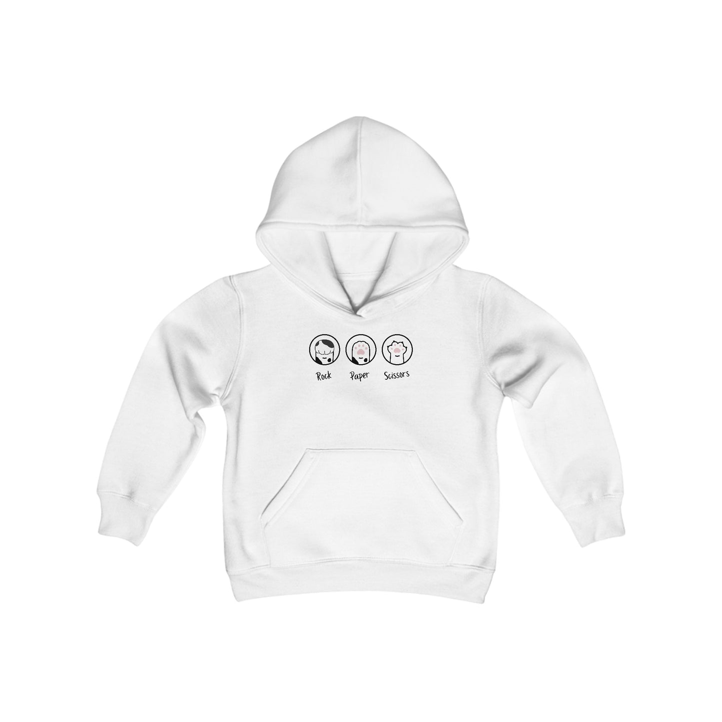 Rock, paper, scissors Youth Heavy Blend Hooded Sweatshirt