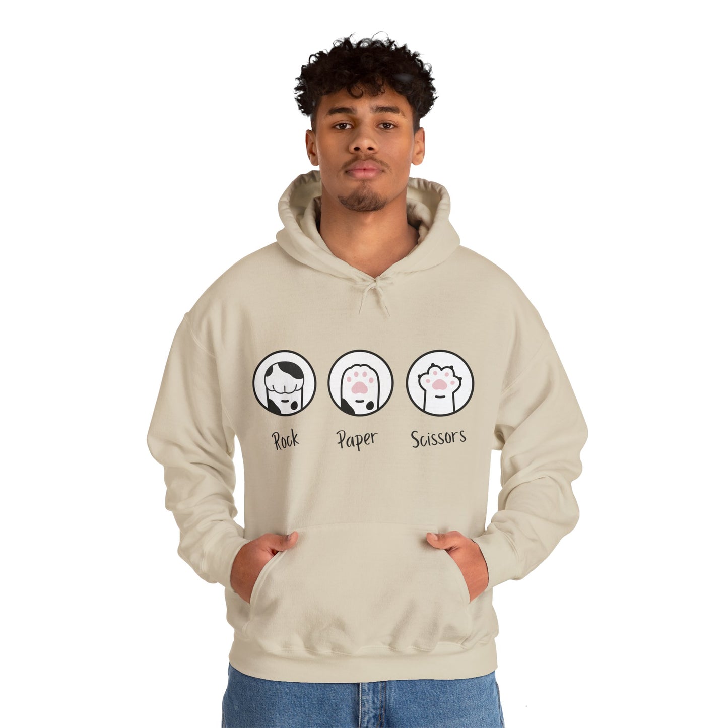 Rock paper scissors of Unisex Heavy Blend™ Hooded Sweatshirt