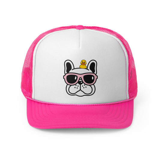 Dog pink Sunglass Trucker Caps