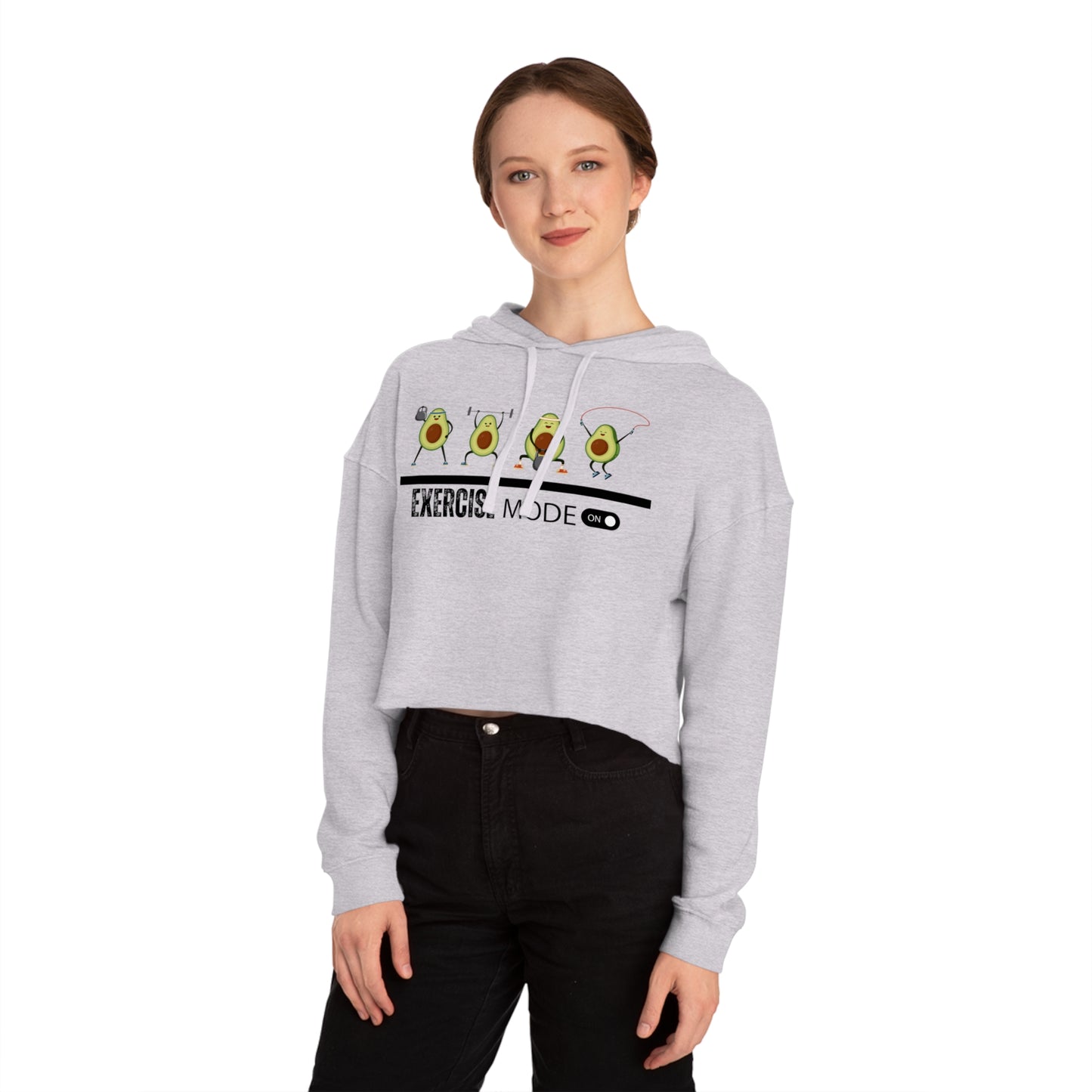 Exercise mode Women’s Cropped Hooded Sweatshirt