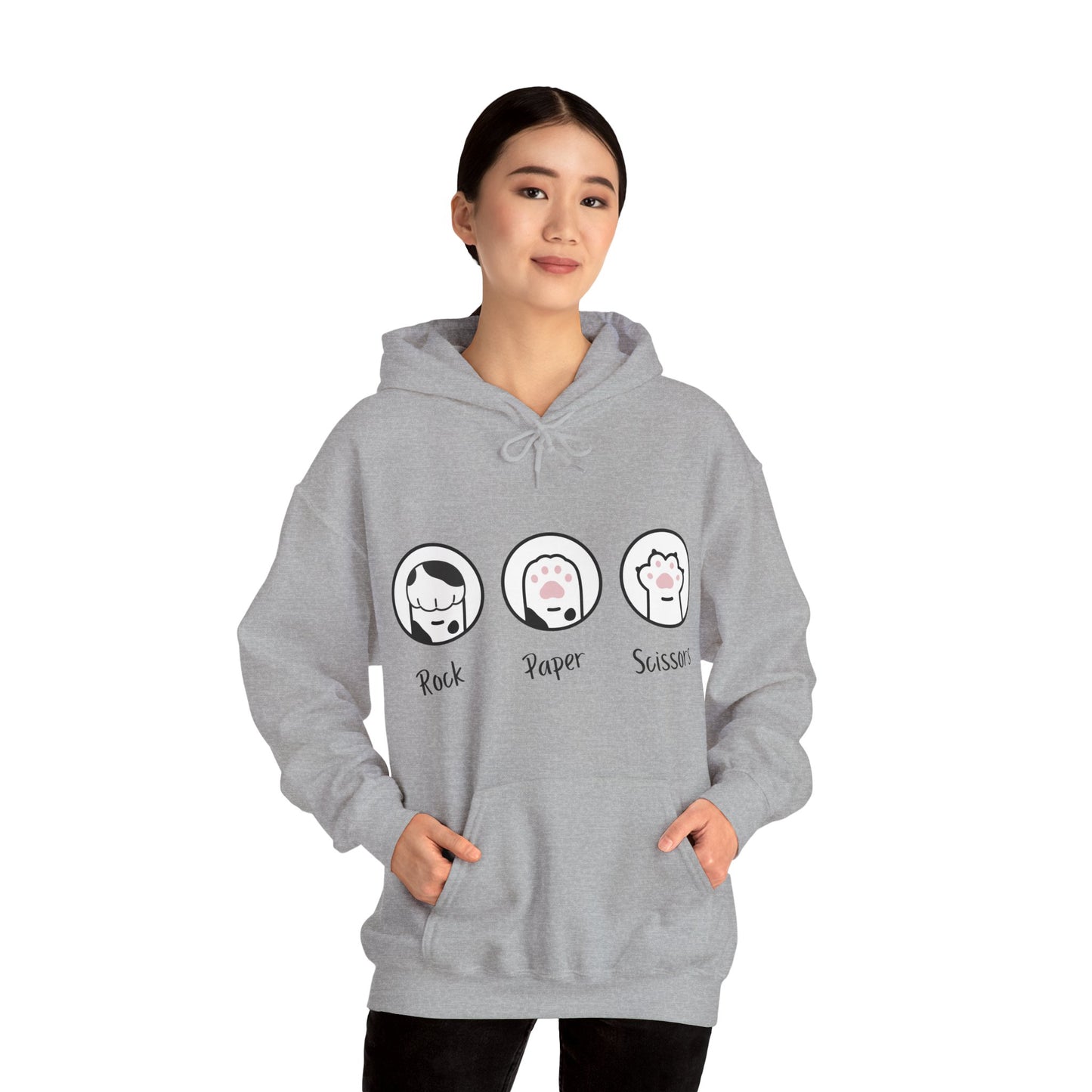 Rock paper scissors of Unisex Heavy Blend™ Hooded Sweatshirt