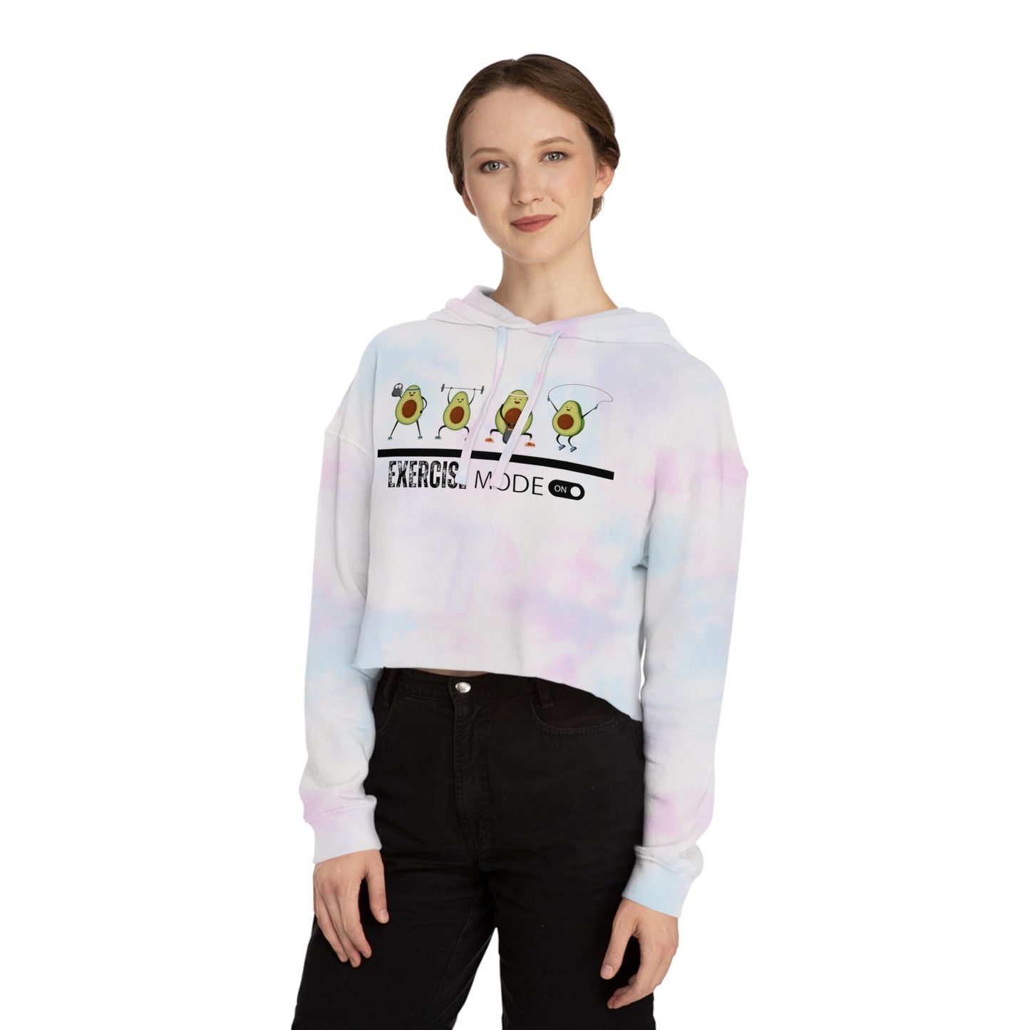 Exercise mode Women’s Cropped Hooded Sweatshirt