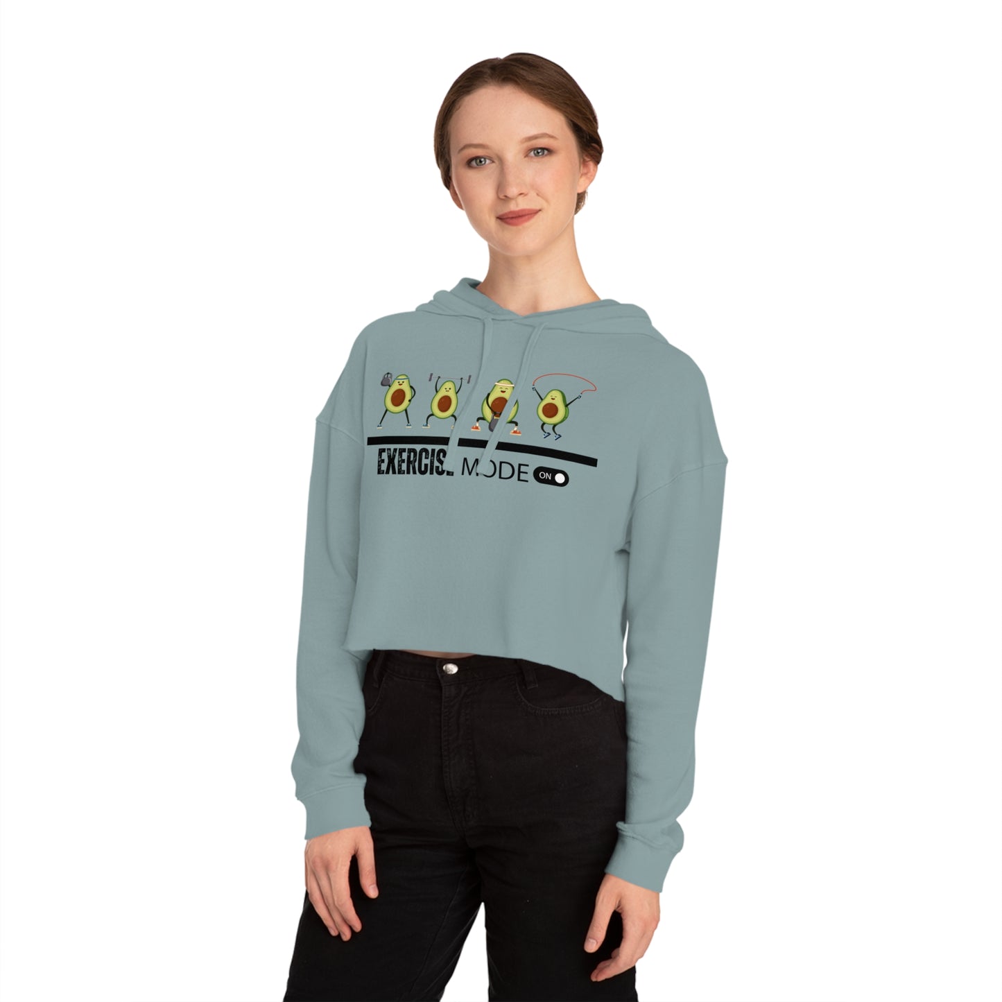 Exercise mode Women’s Cropped Hooded Sweatshirt