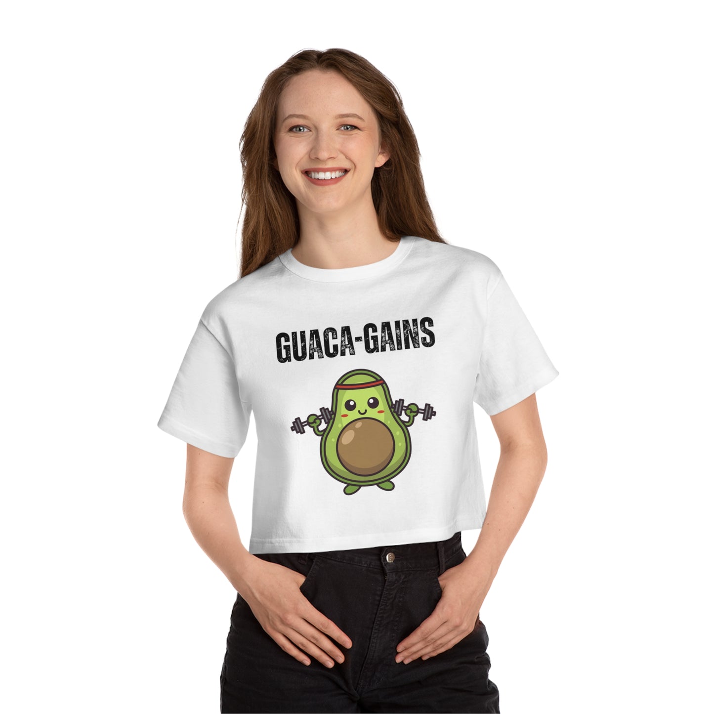 Guaca gain Champion Women's Heritage Cropped T-Shirt