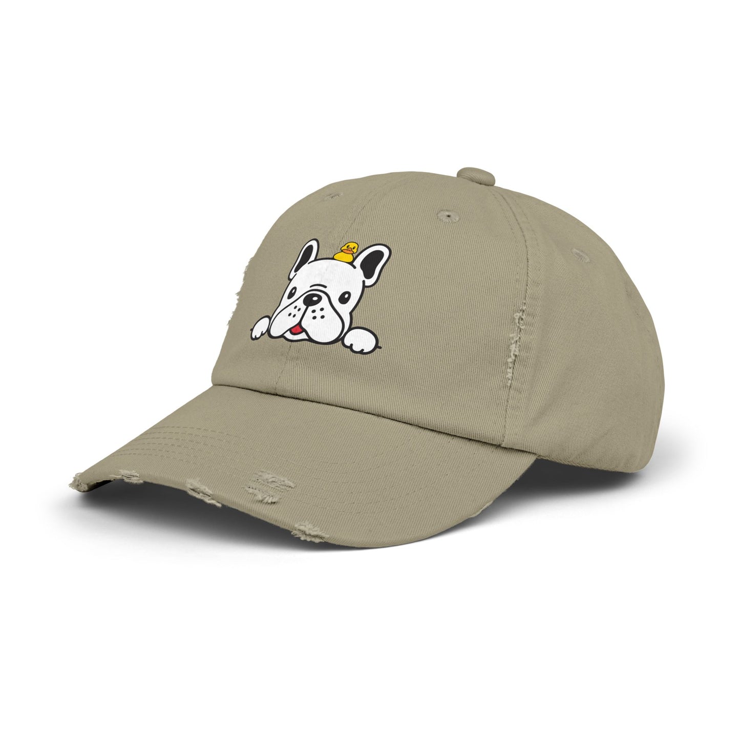 Dog and duck  1 Unisex Distressed Cap