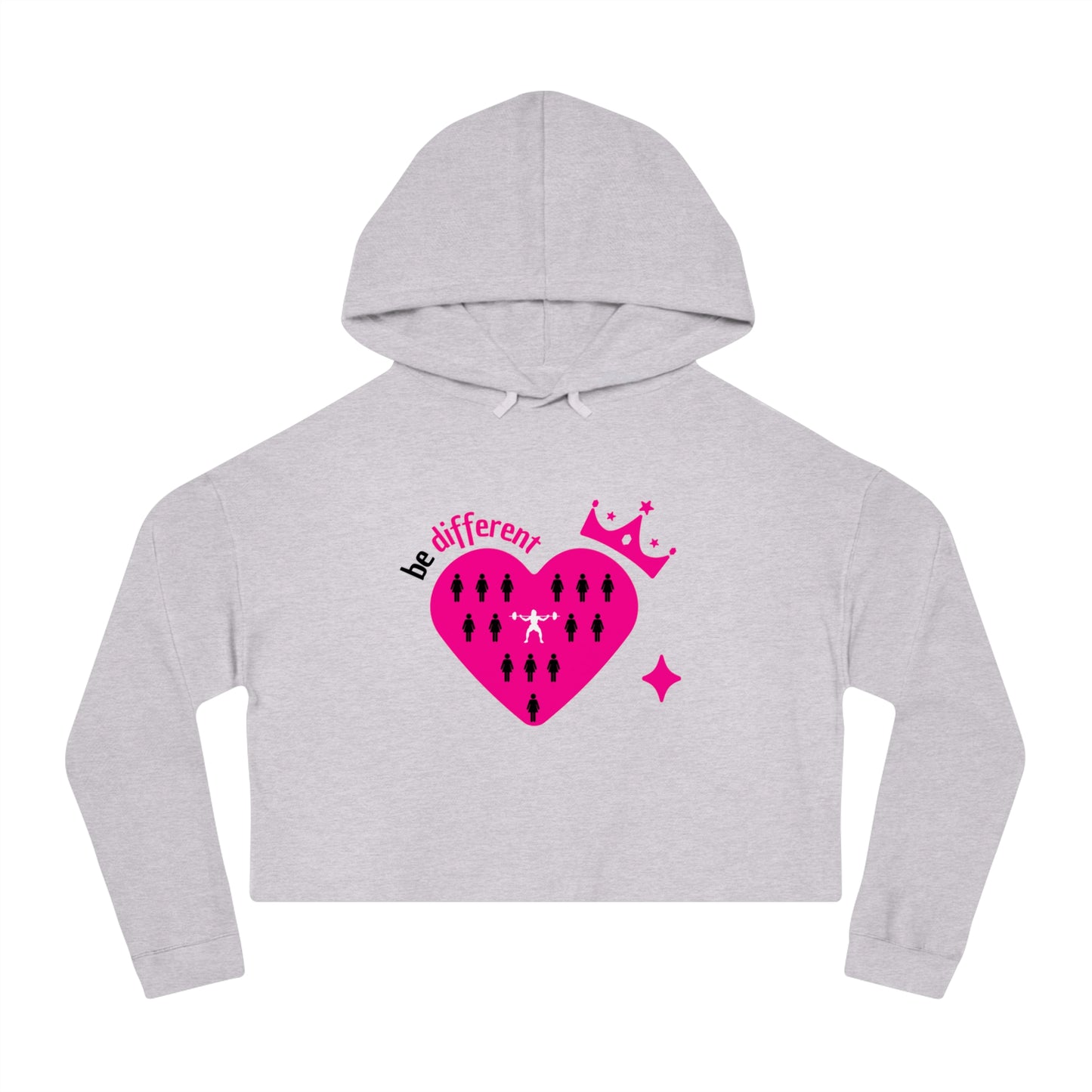 be different heart Women’s Cropped Hooded Sweatshirt