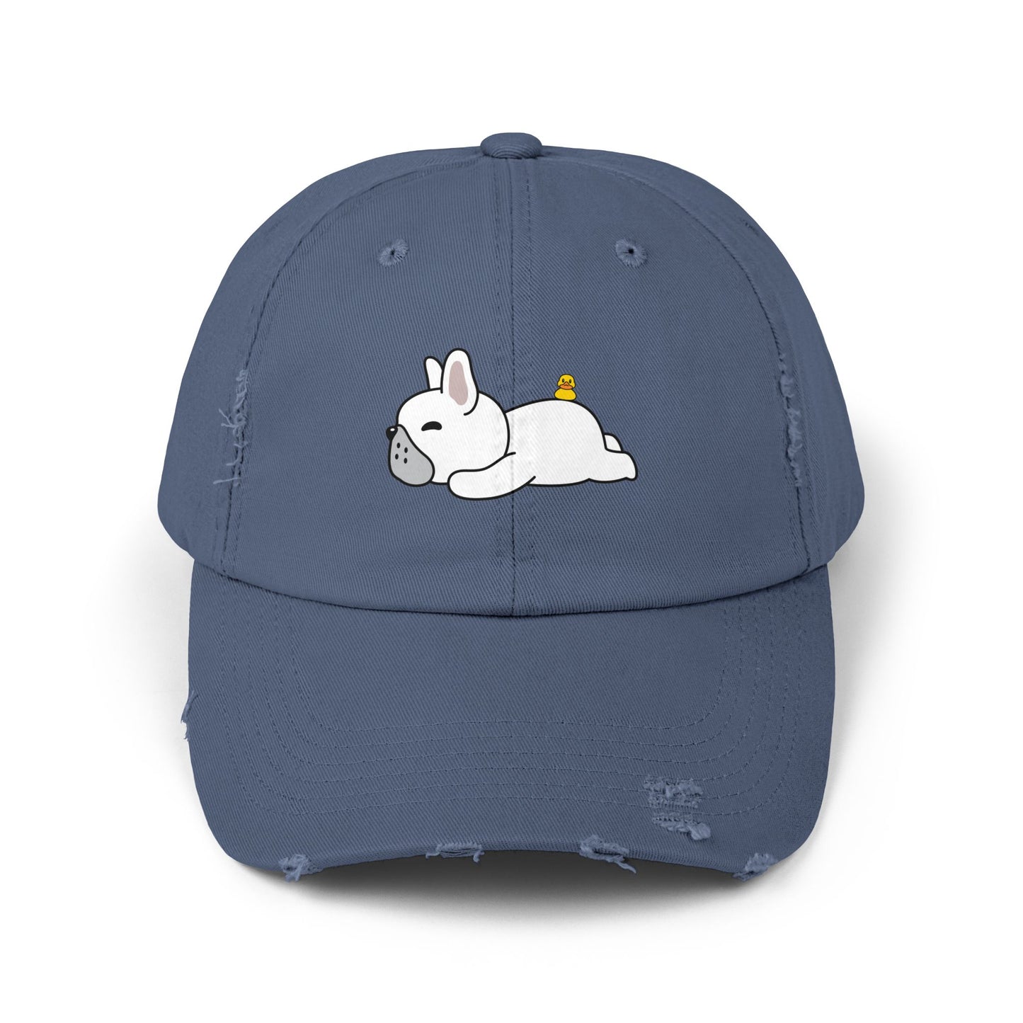 Dog and duck sleep Unisex Distressed Cap