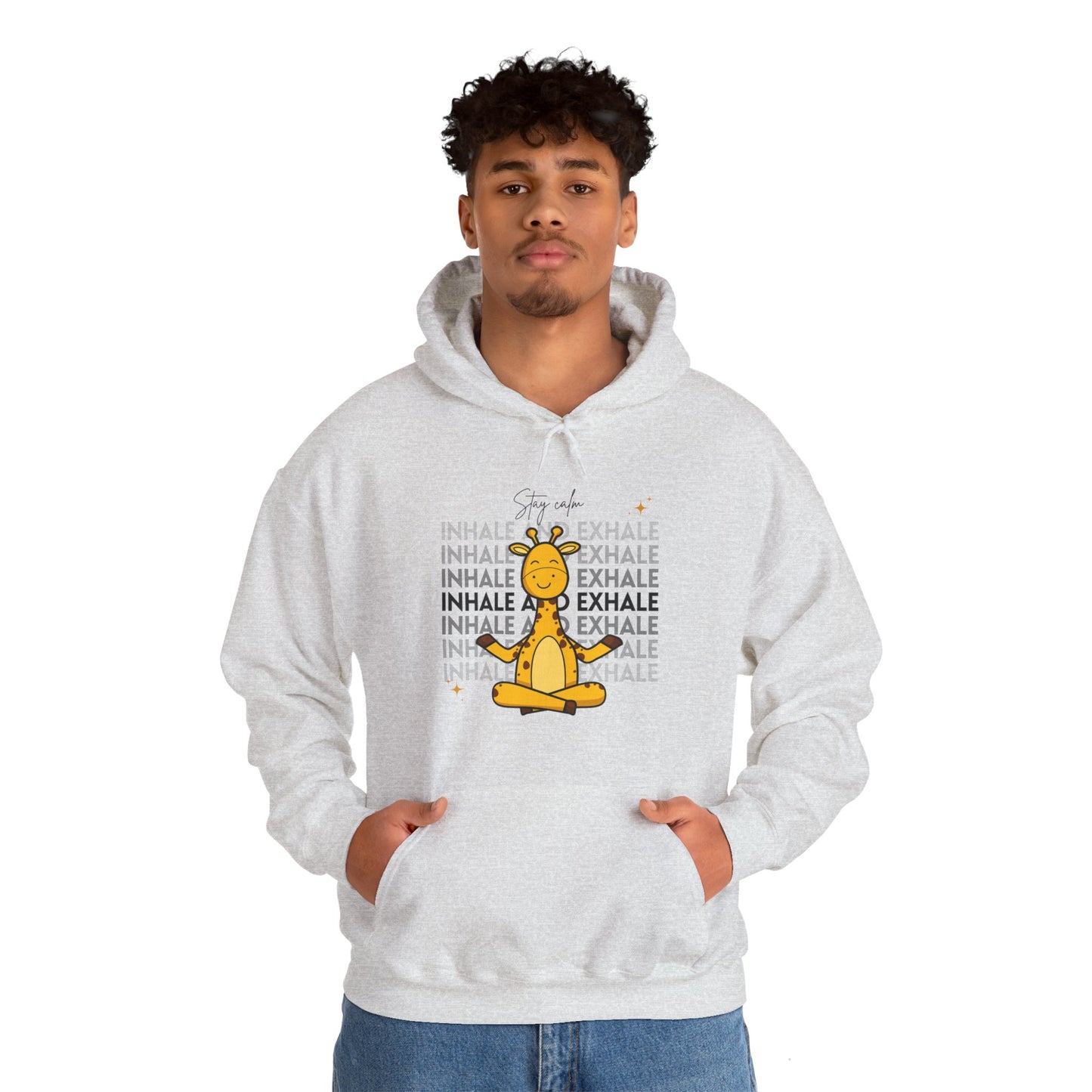 Inhale and Exhale of Unisex Heavy Blend™ Hooded Sweatshirt