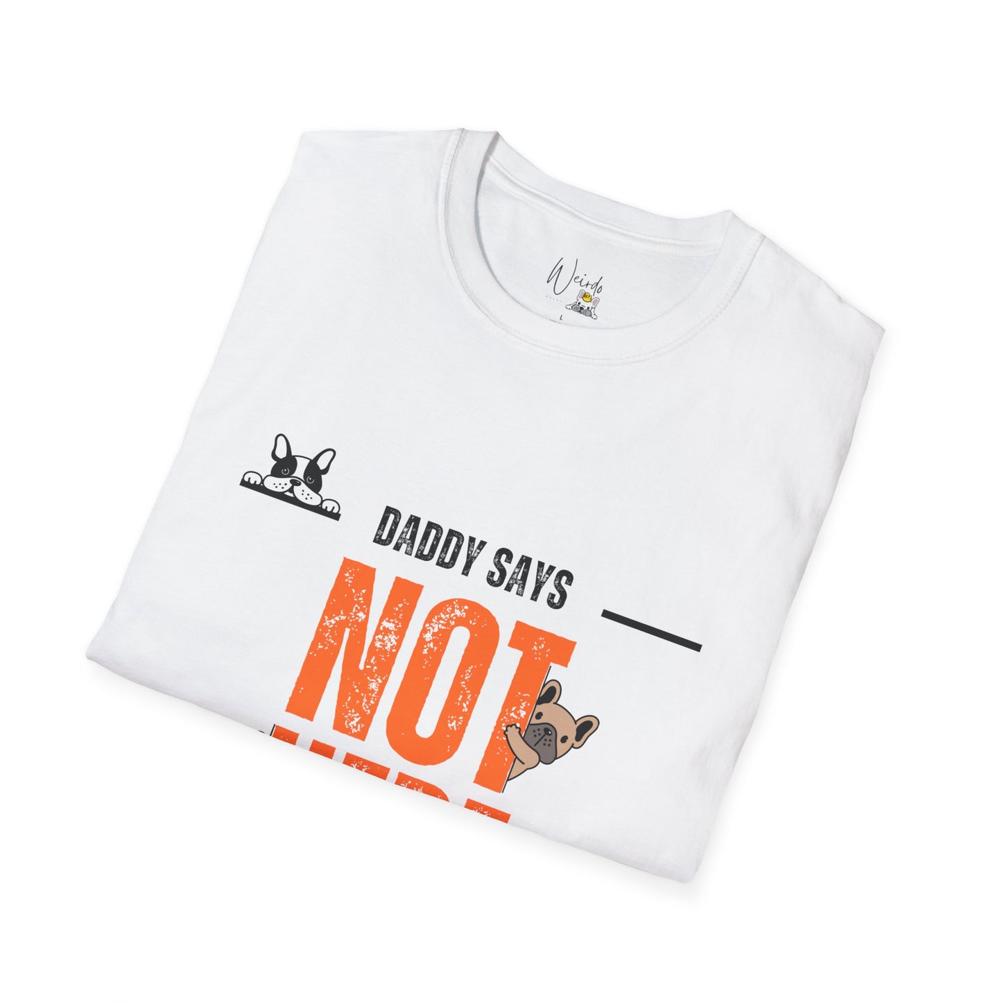 Not here Unisex Softstyle T-Shirt