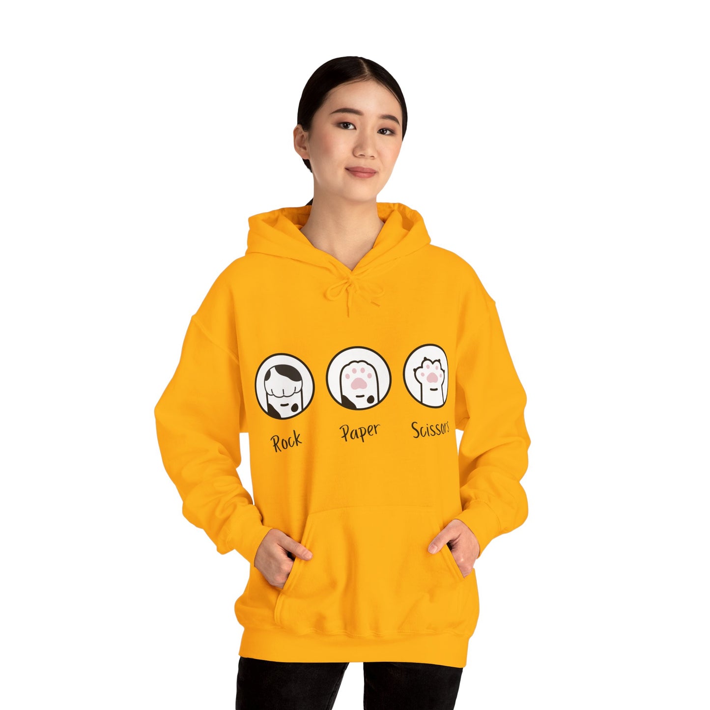 Rock paper scissors of Unisex Heavy Blend™ Hooded Sweatshirt