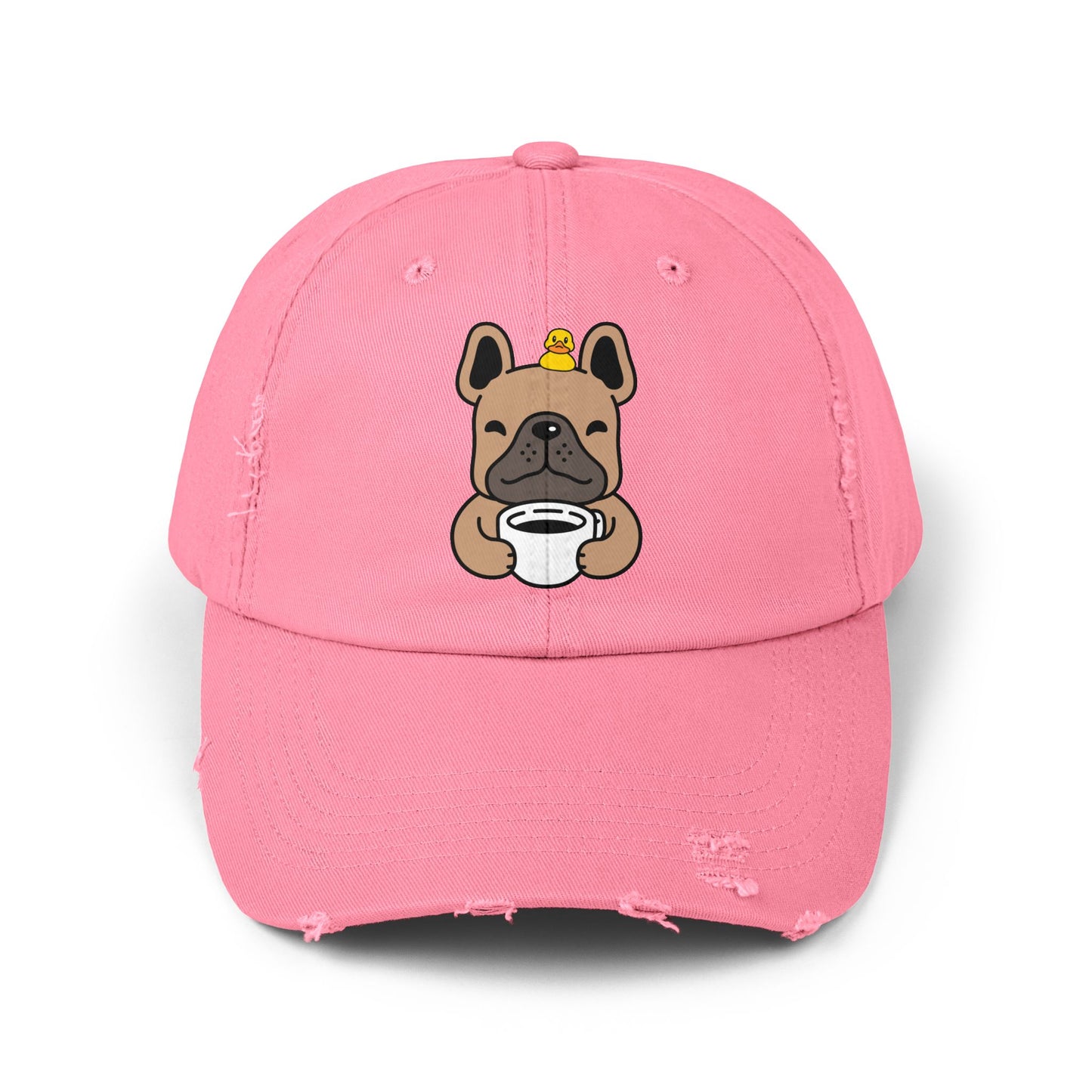 Dog coffee Unisex Distressed Cap