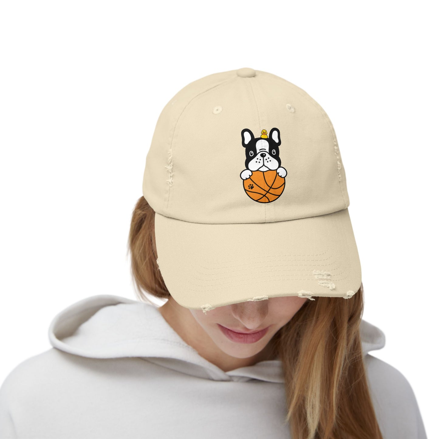 Dog basketball Unisex Distressed Cap