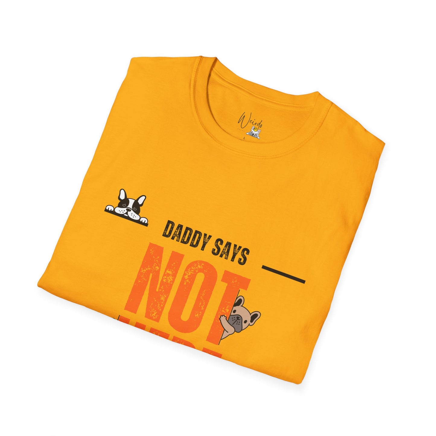 Not here Unisex Softstyle T-Shirt