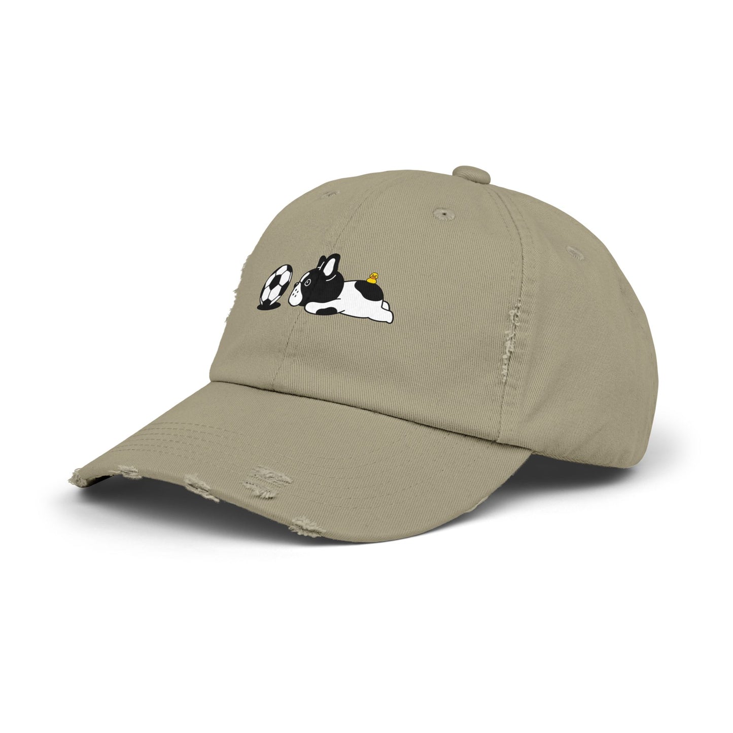 Dog soccer Unisex Distressed Cap