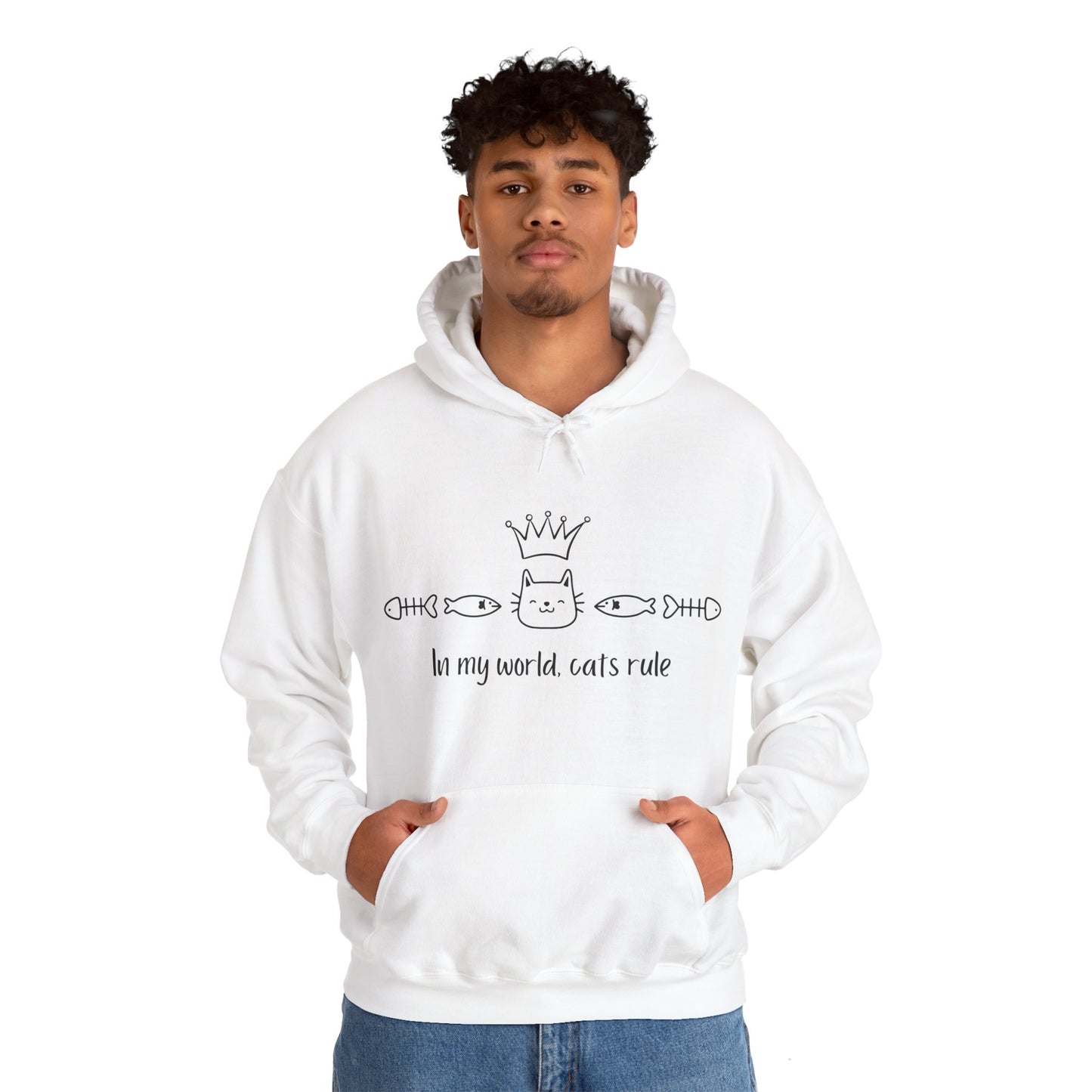 cats rule of Unisex Heavy Blend™ Hooded Sweatshirt