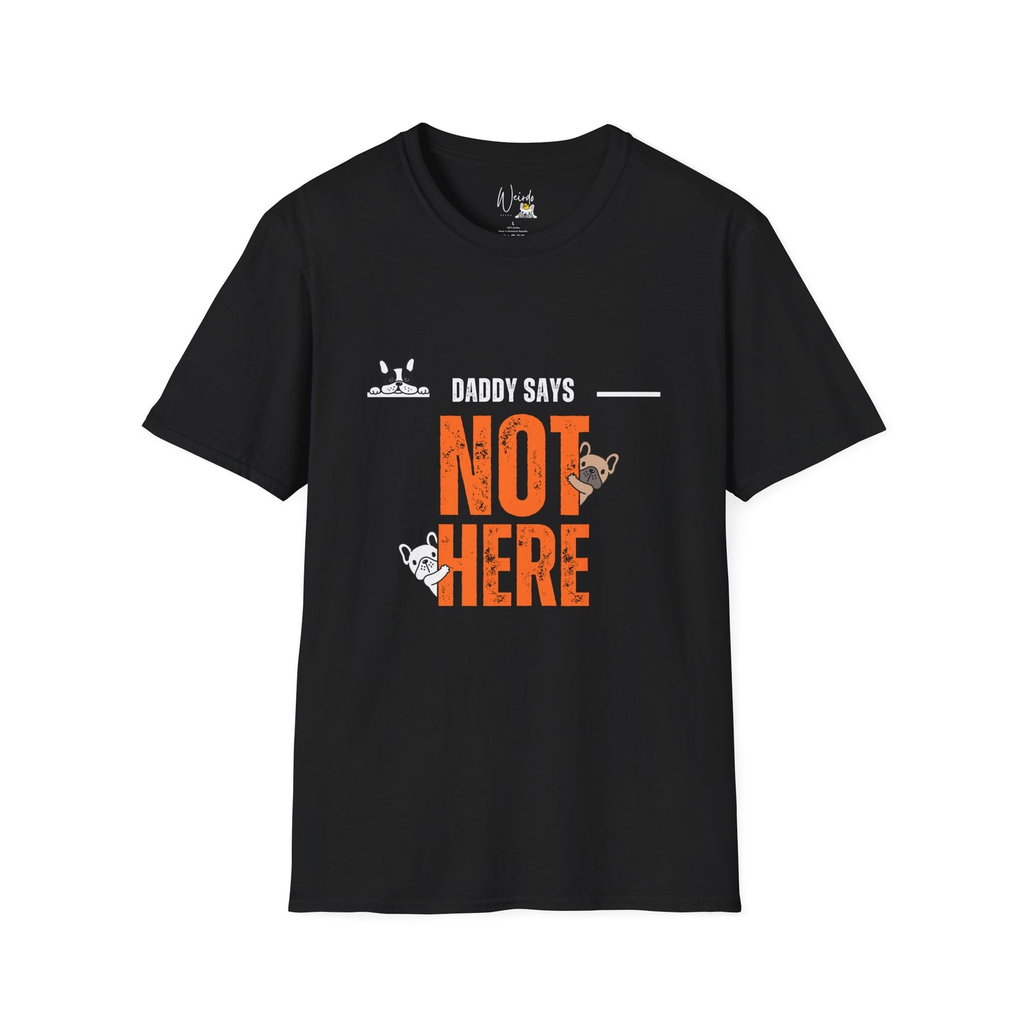 Not here Unisex Softstyle T-Shirt