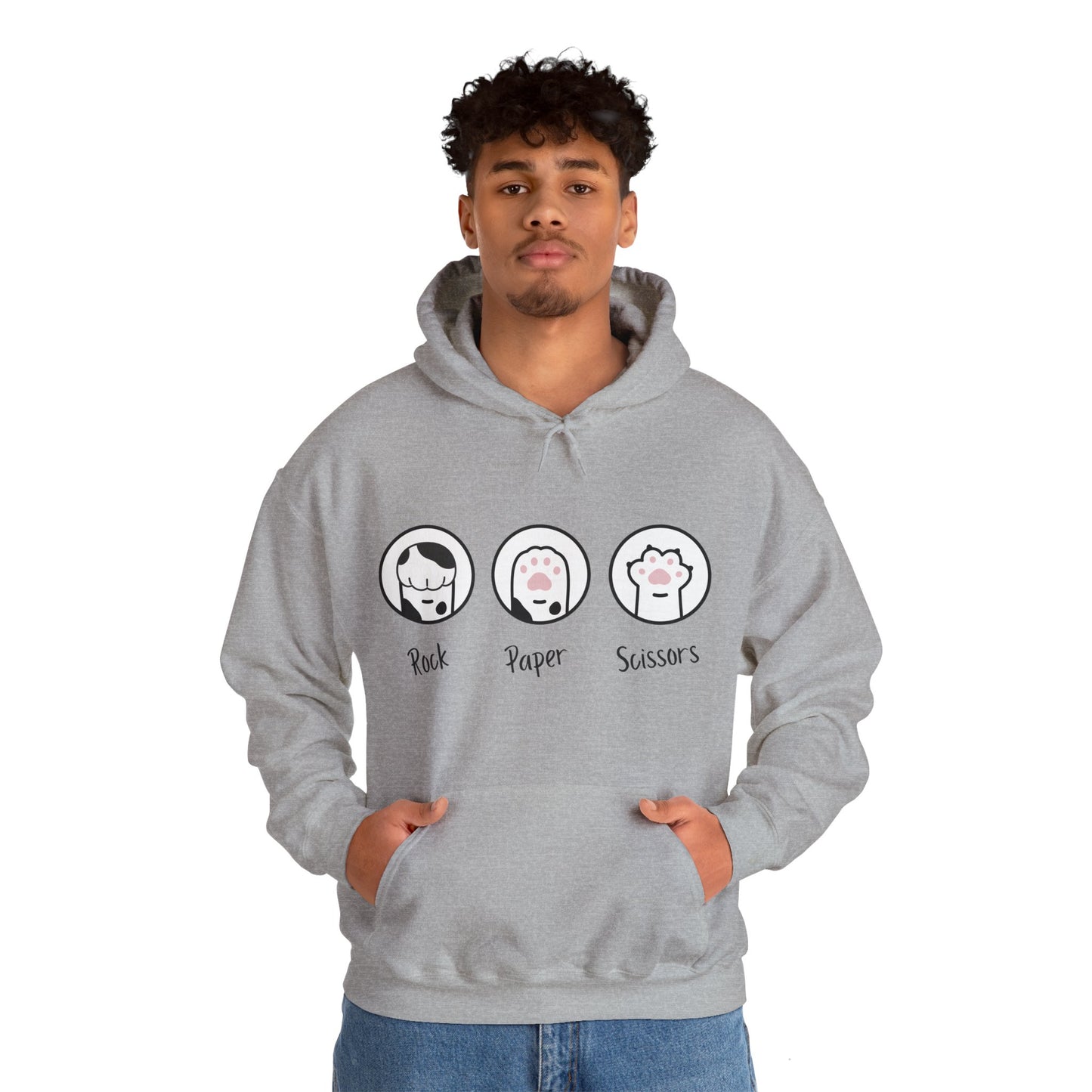 Rock paper scissors of Unisex Heavy Blend™ Hooded Sweatshirt