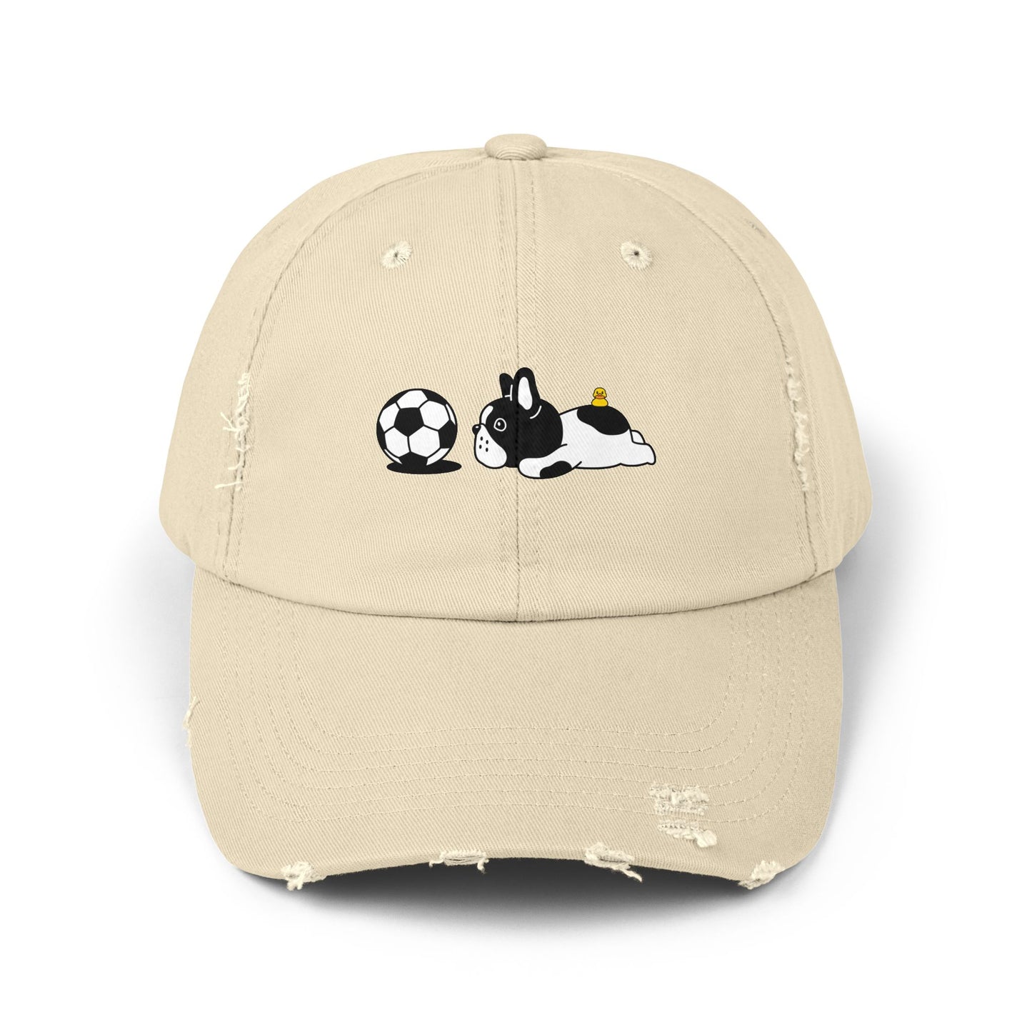 Dog soccer Unisex Distressed Cap