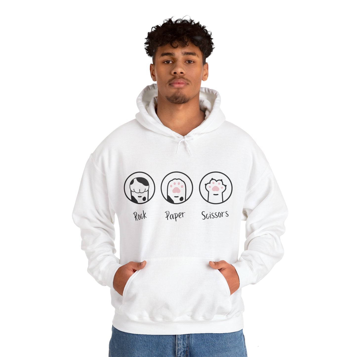 Rock paper scissors of Unisex Heavy Blend™ Hooded Sweatshirt