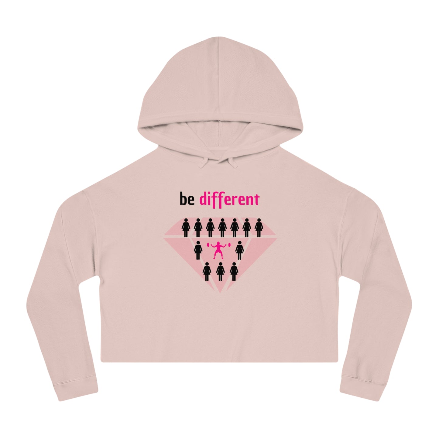 be different diamond Women’s Cropped Hooded Sweatshirt