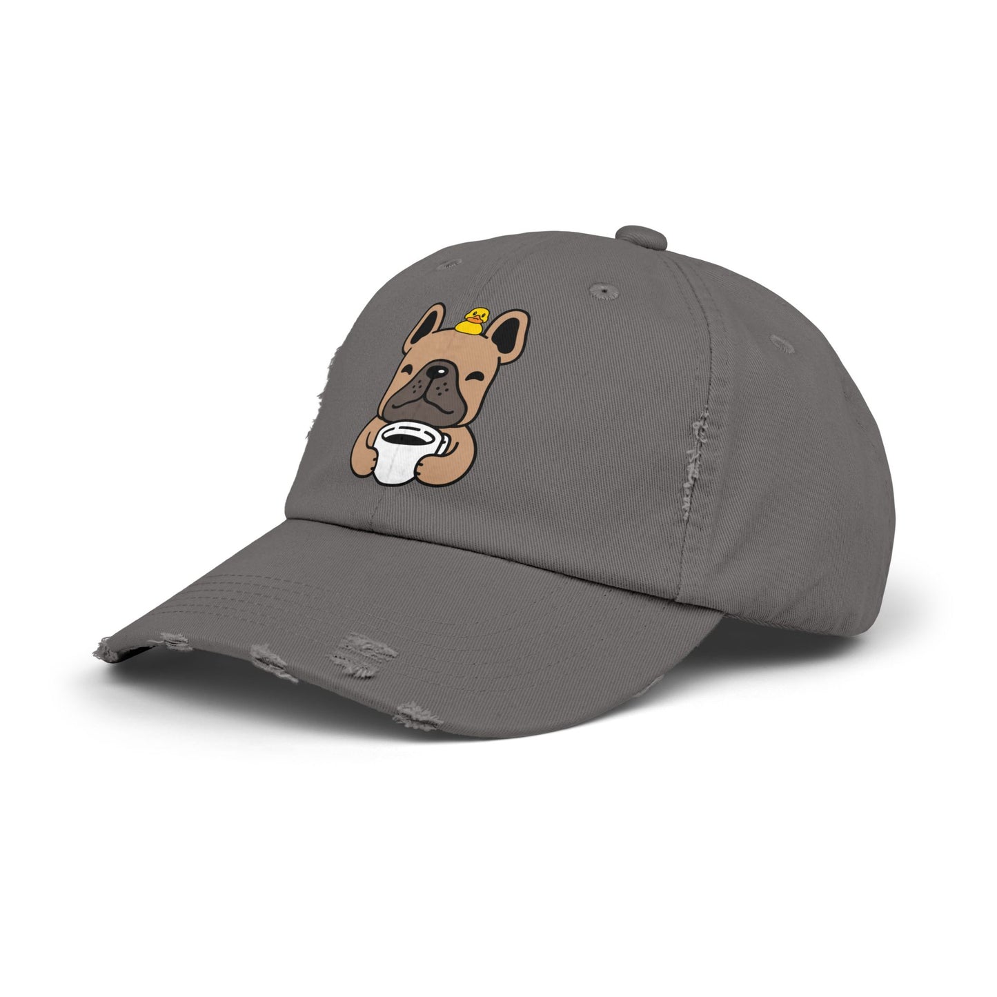 Dog coffee Unisex Distressed Cap