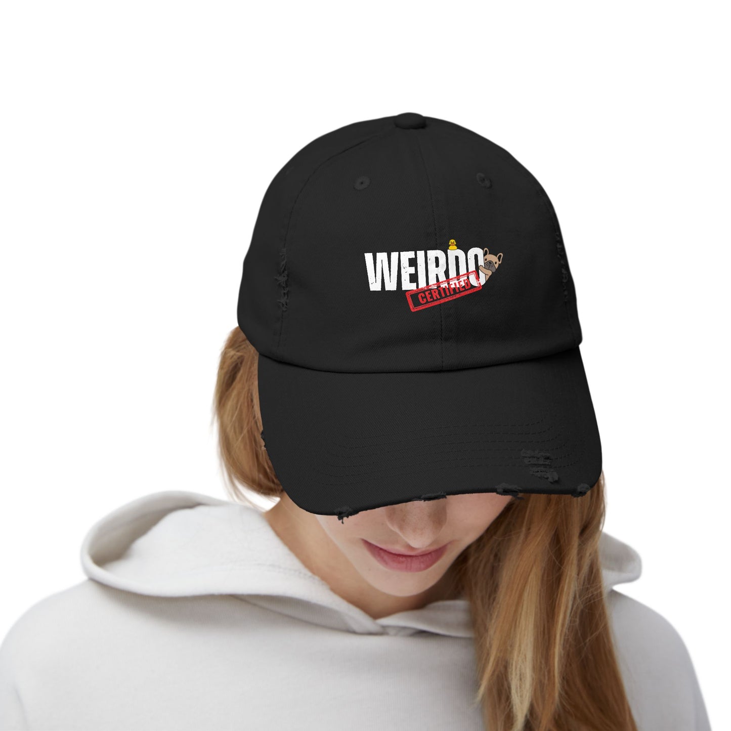 Weirdo Unisex Distressed Cap