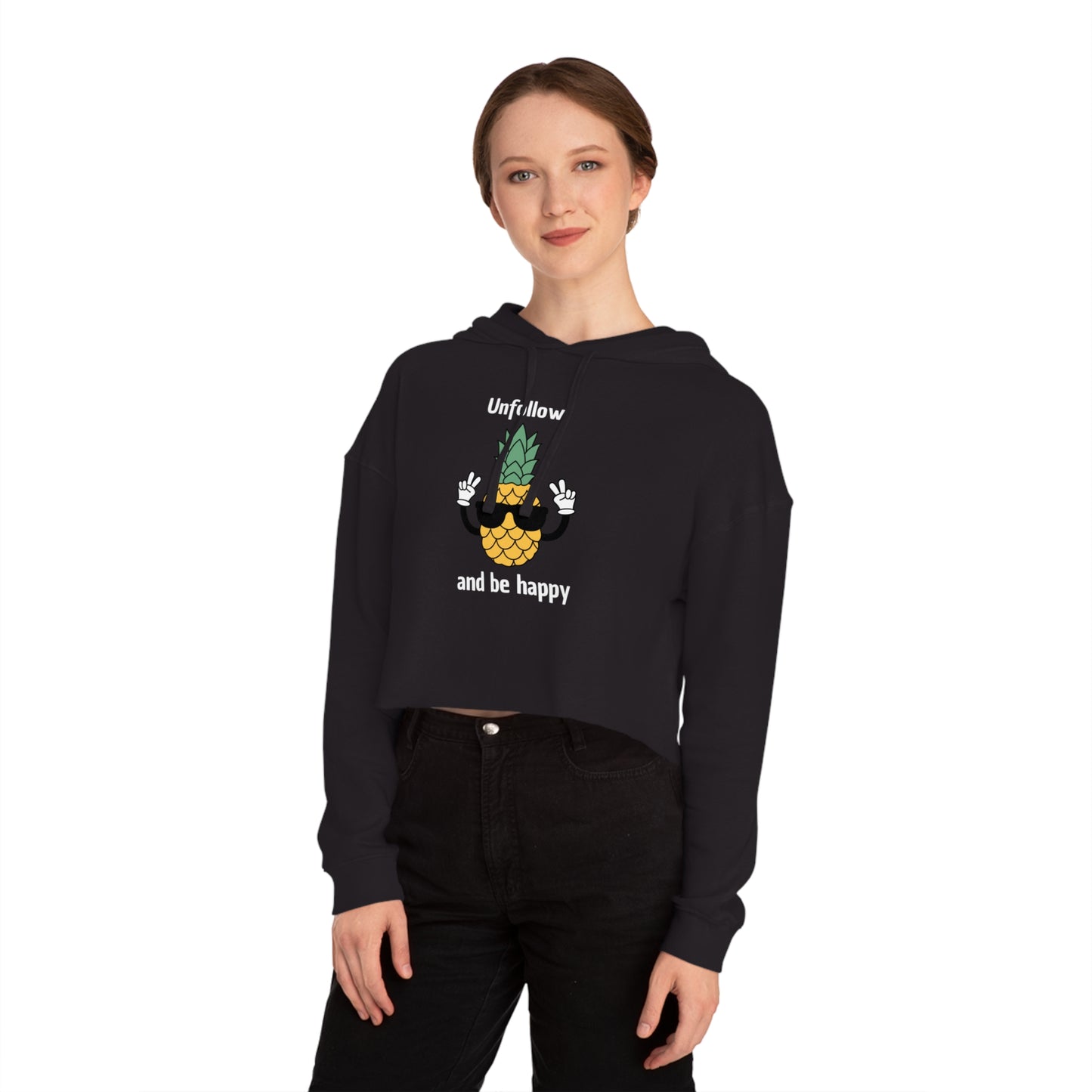 Unfollow Women’s Cropped Hooded Sweatshirt