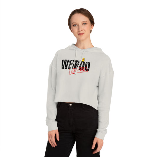 Weirdo certified Women’s Cropped Hooded Sweatshirt