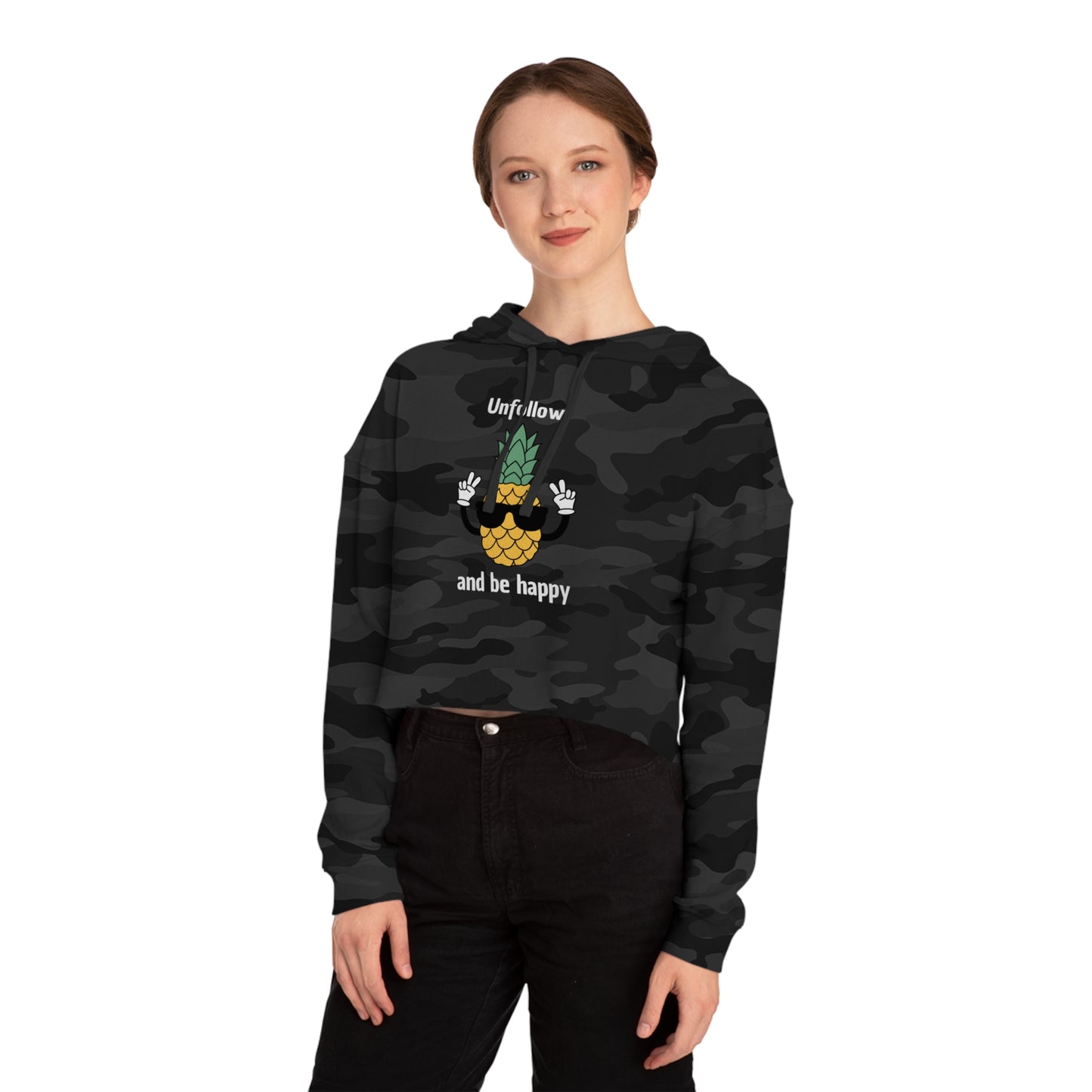 Unfollow Women’s Cropped Hooded Sweatshirt