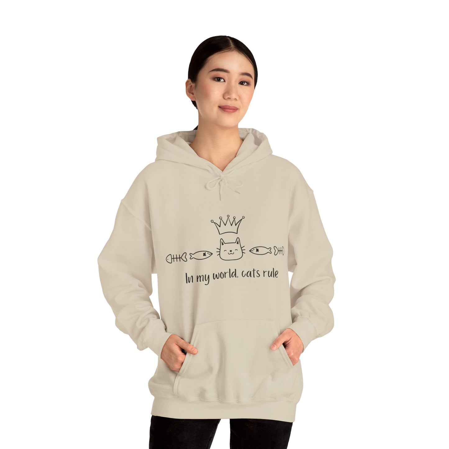 cats rule of Unisex Heavy Blend™ Hooded Sweatshirt