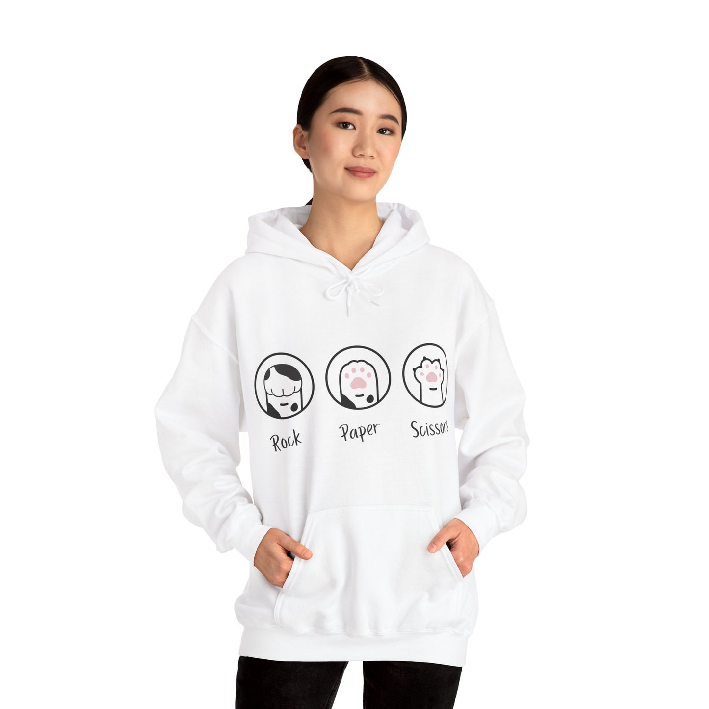 Rock paper scissors of Unisex Heavy Blend™ Hooded Sweatshirt