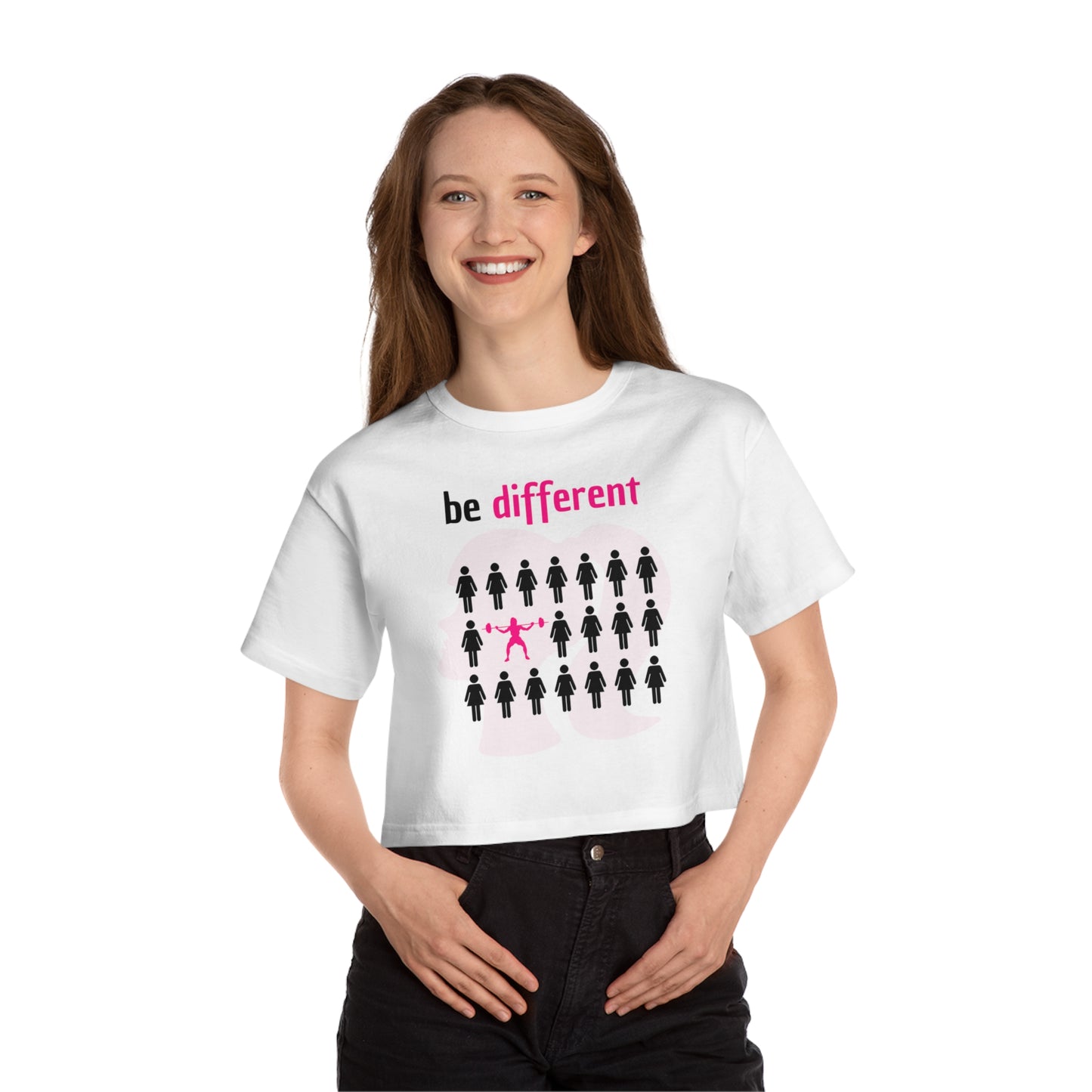 Be different barbie Champion Women's Heritage Cropped T-Shirt