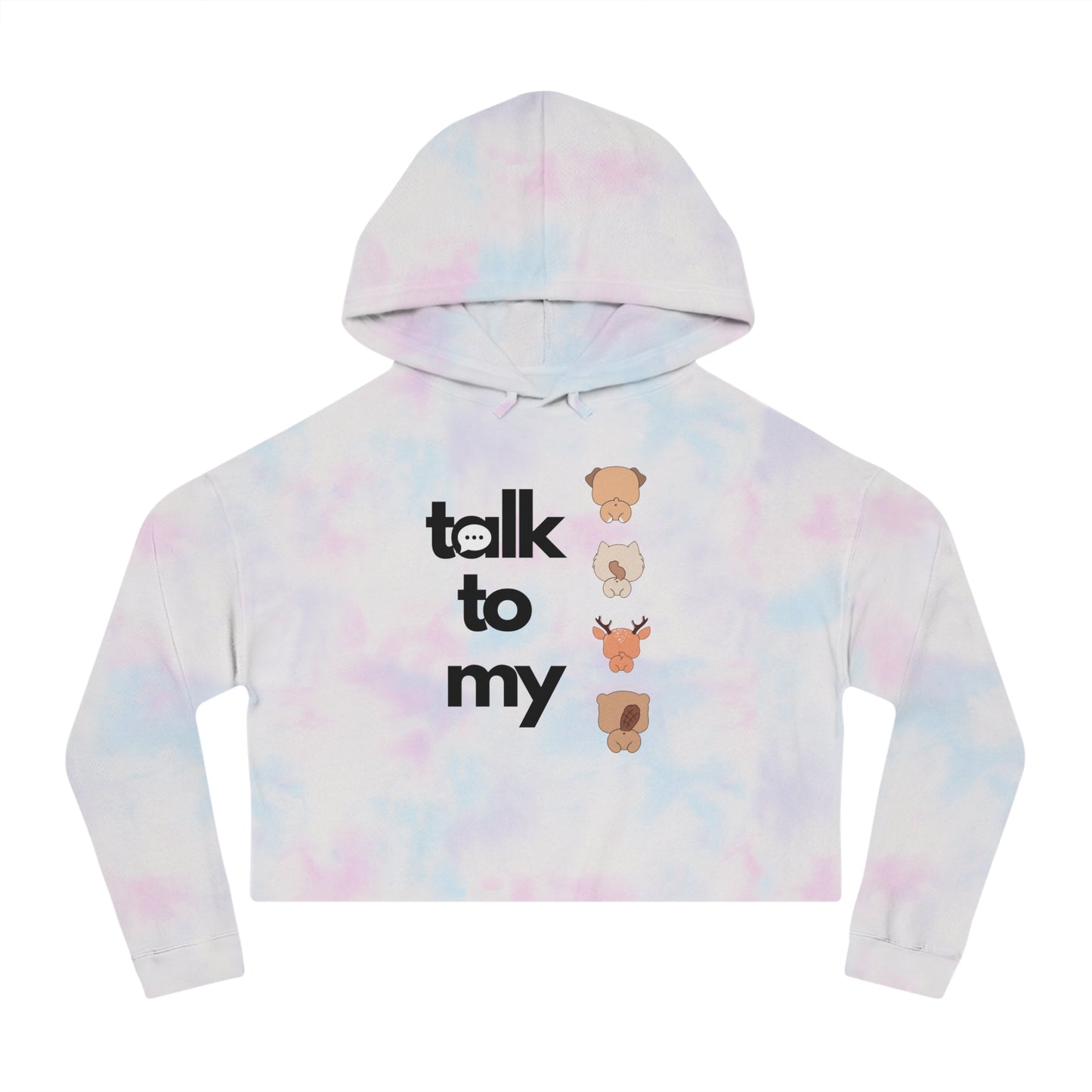 Talk to my Women’s Cropped Hooded Sweatshirt