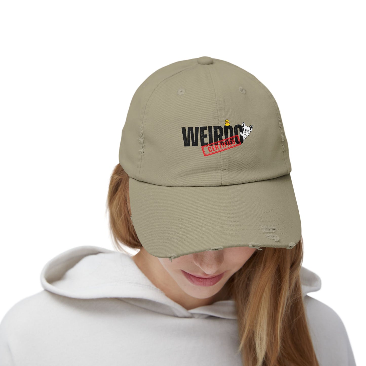 Weirdo Unisex Distressed Cap