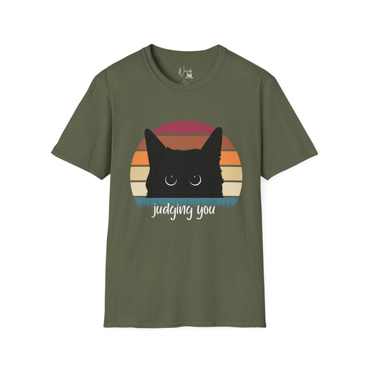 Cat judging you Unisex Softstyle T-Shirt