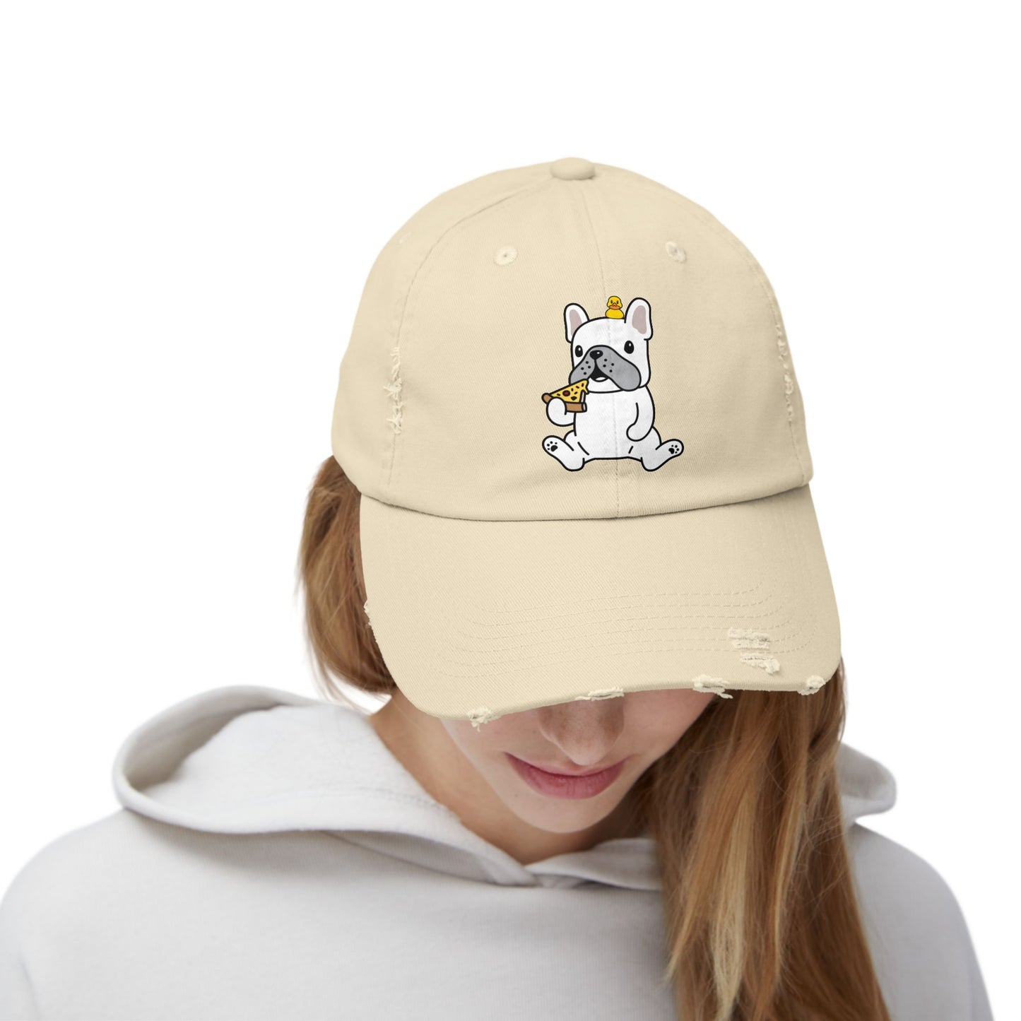 Dog pizza Unisex Distressed Cap