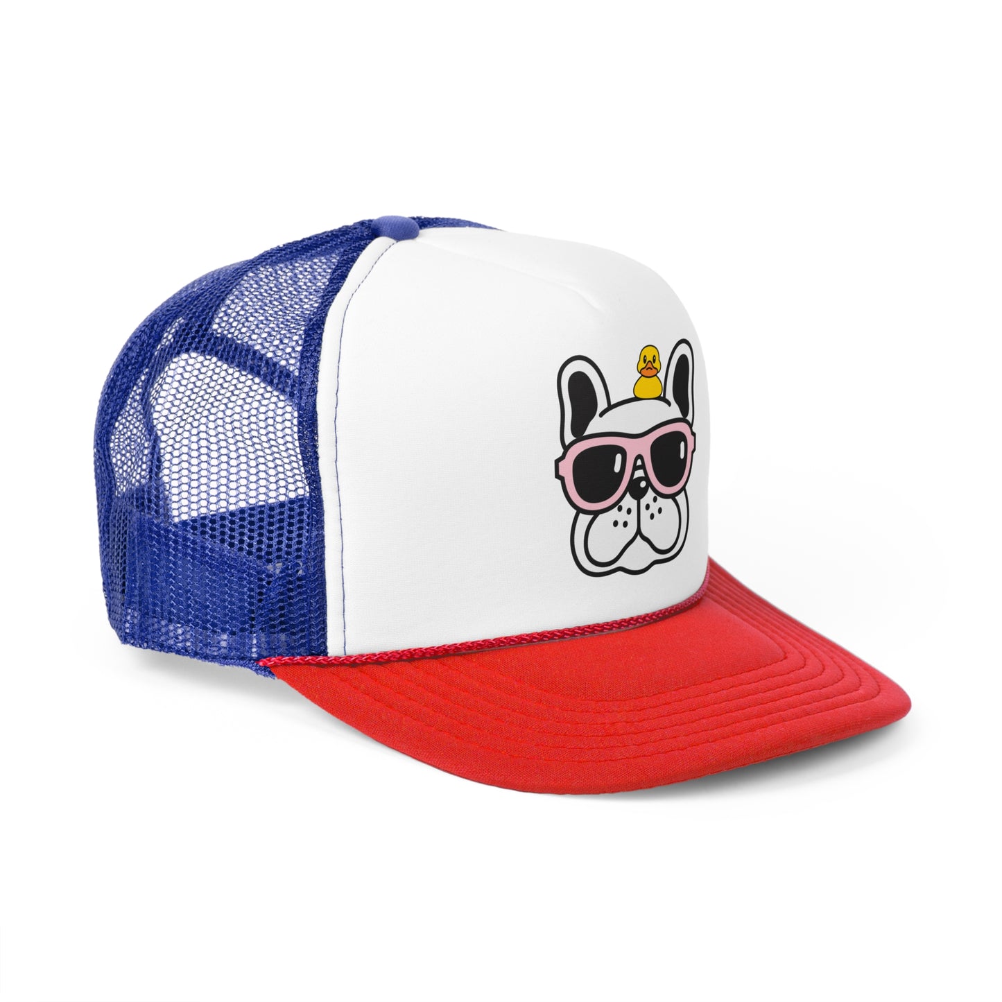 Dog pink Sunglass Trucker Caps