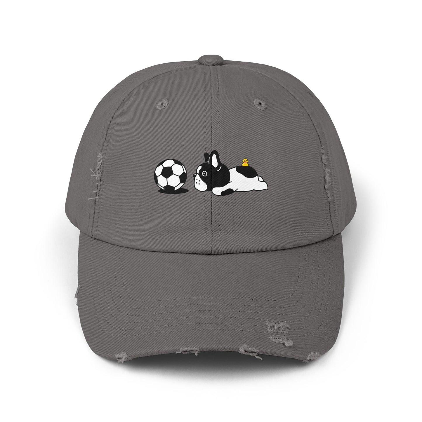 Dog soccer Unisex Distressed Cap