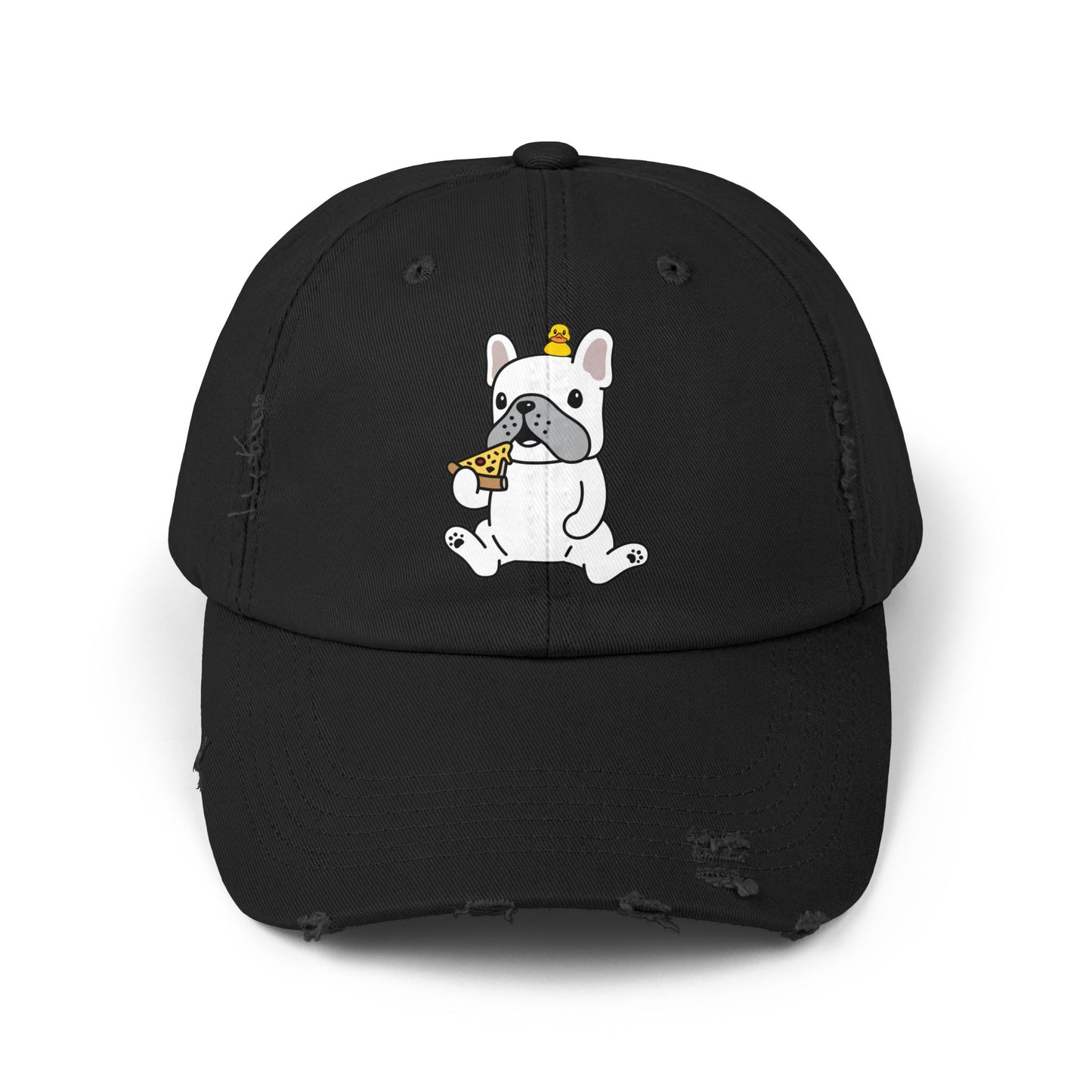 Dog pizza Unisex Distressed Cap