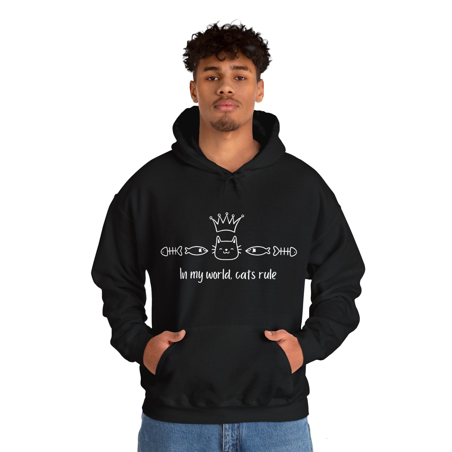 cats rule of Unisex Heavy Blend™ Hooded Sweatshirt