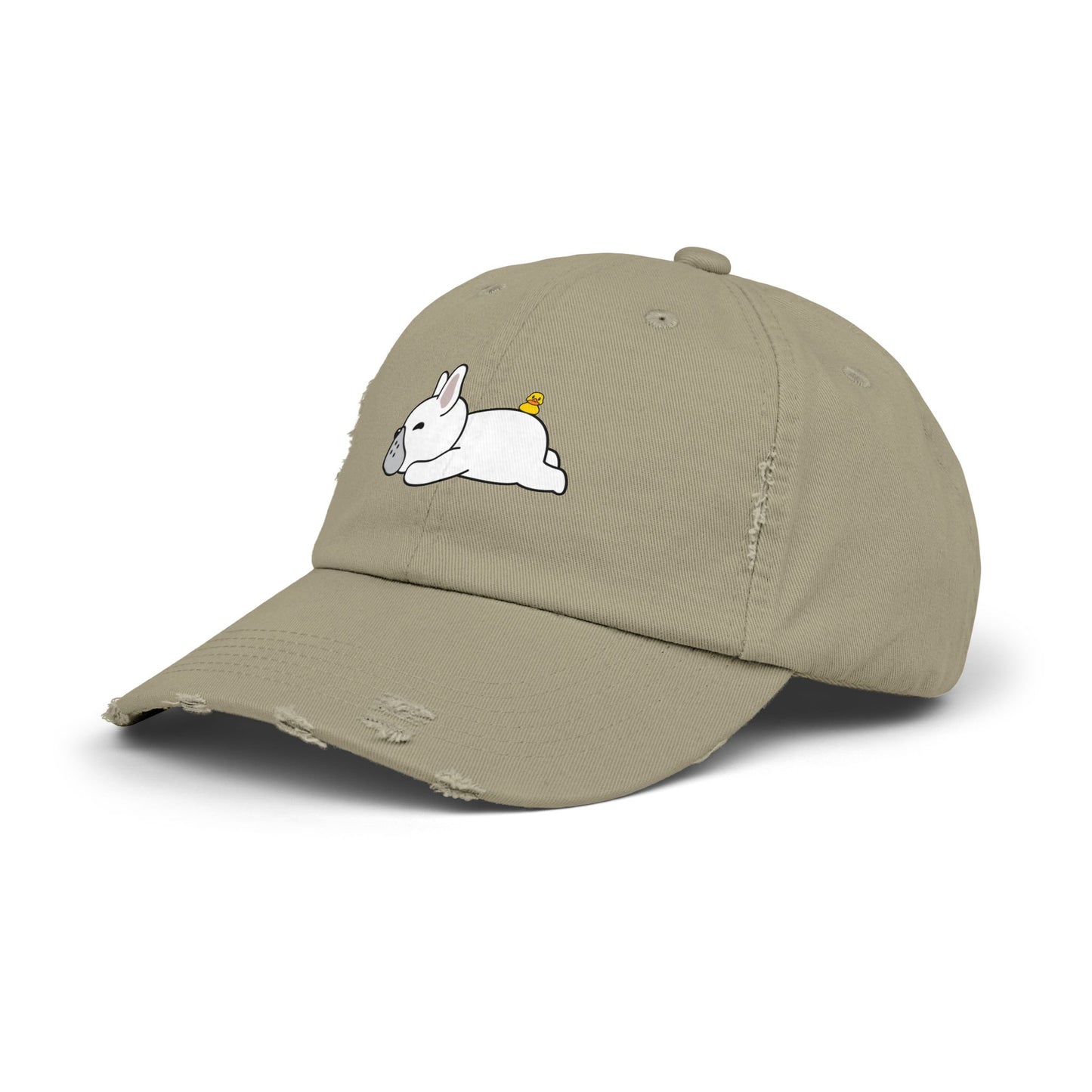 Dog and duck sleep Unisex Distressed Cap